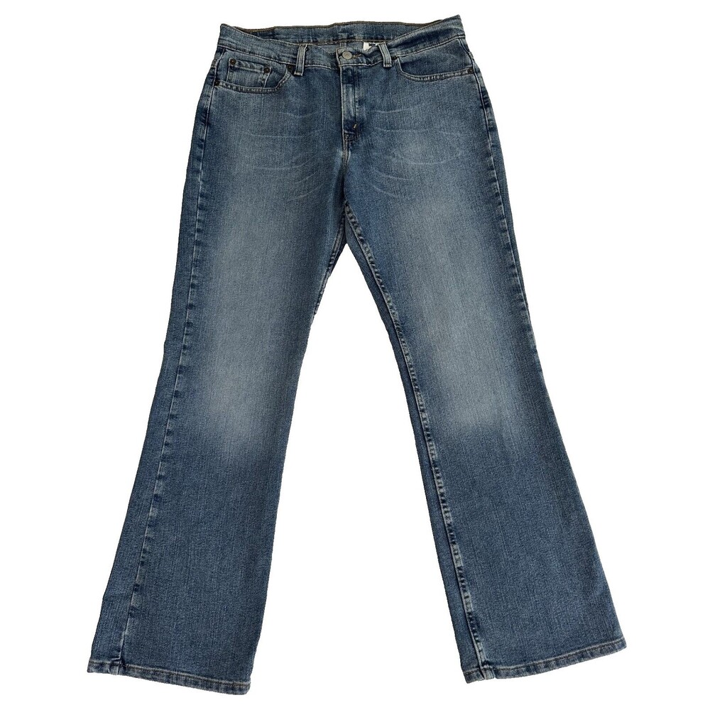 Levi's 515 Women's Vintage 90s Mid-Rise Boot Cut Blue Denim Jeans Size 12 M